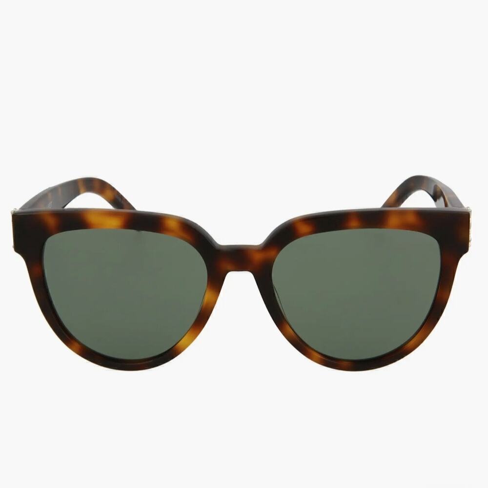 Saint Laurent 54mm Cat Eye Sunglasses havana green